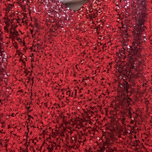 NWT Guess Red Sequin C/S Claudia Bodycon Dress - Picture 11 of 16
